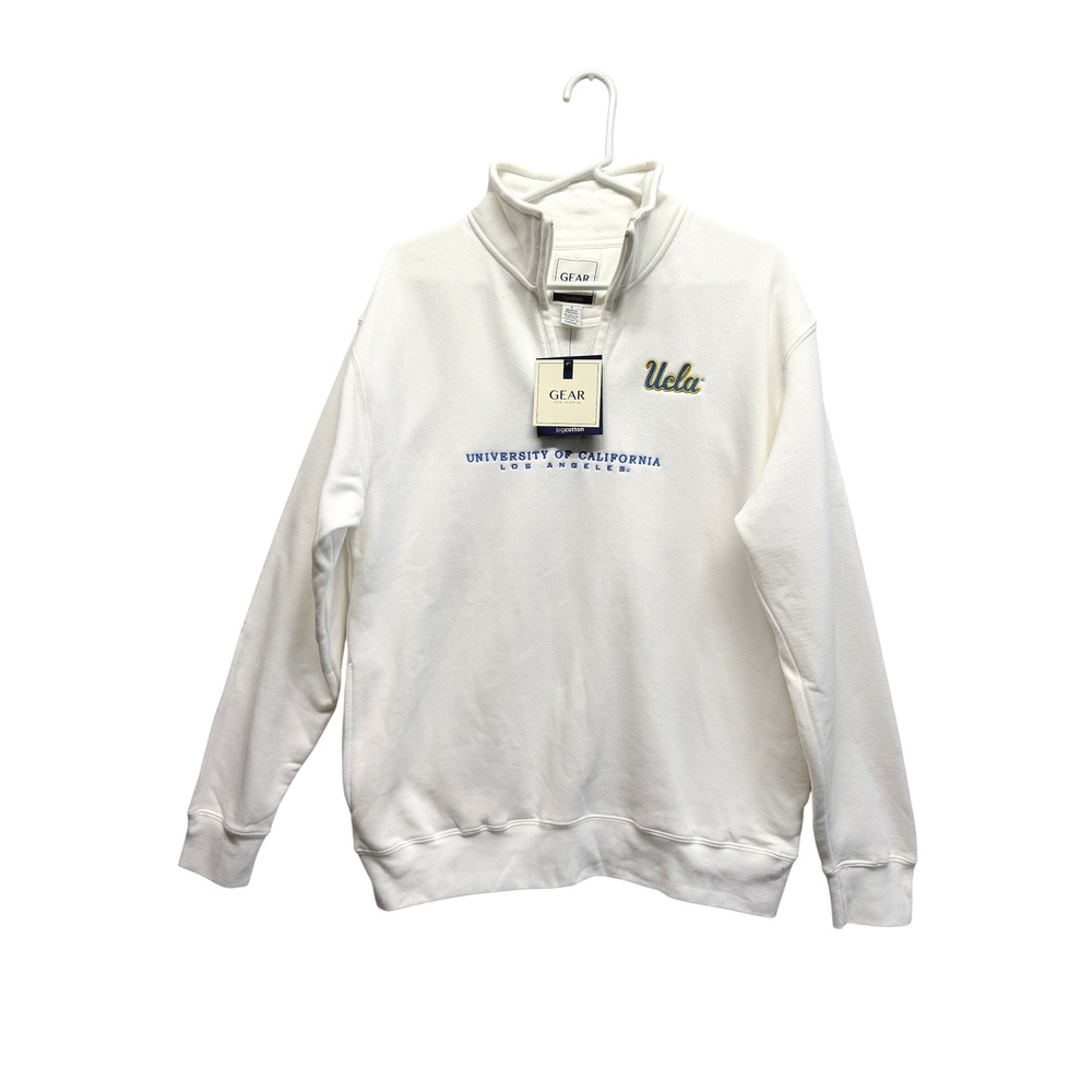 NWT Gear For Sports UCLA Bruins Quarter Zip Pullover Sweatshirt White